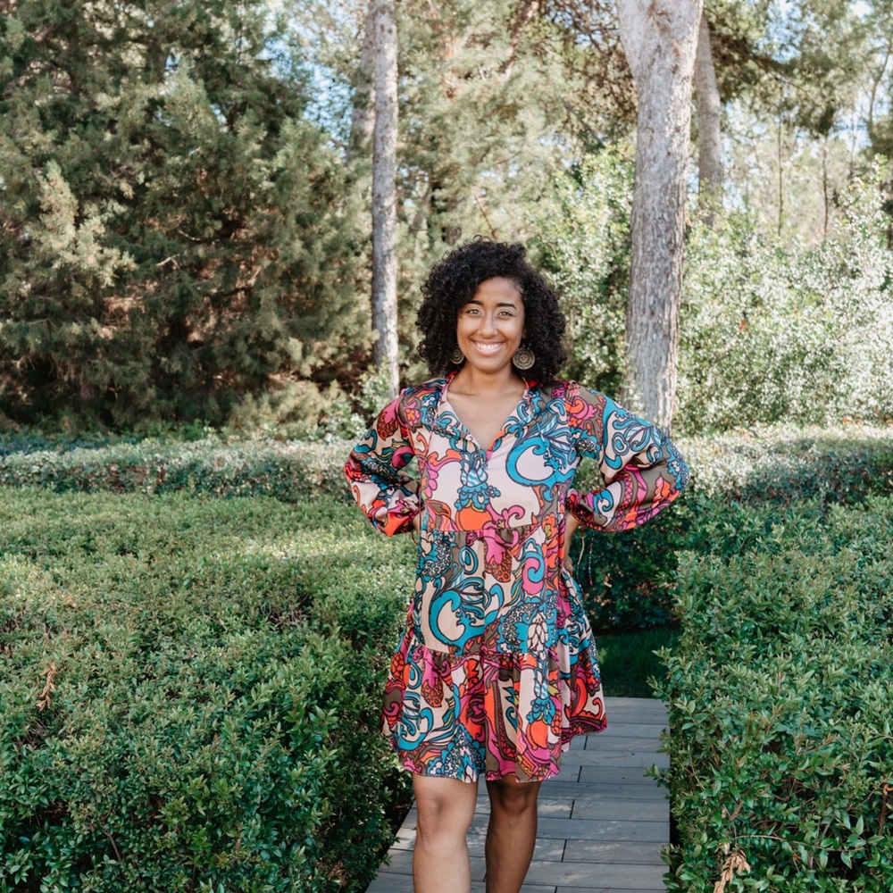 Trina Turk XS Bold paisley print floaty dress